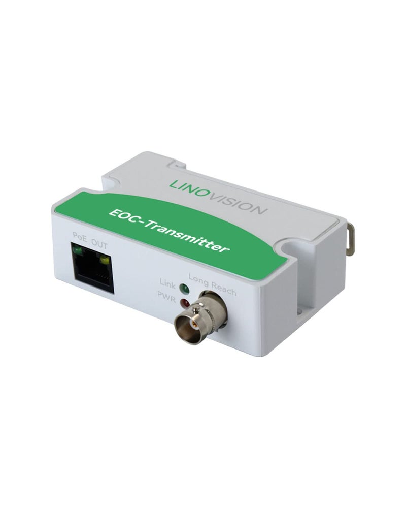 LINOVISION LR1002-1ET POE IP Over Coax EOC Transmitter Single Port Long Reach Ethernet Over Coax Extender for CCTV IP Camera(Transmitter Only) - Image 1